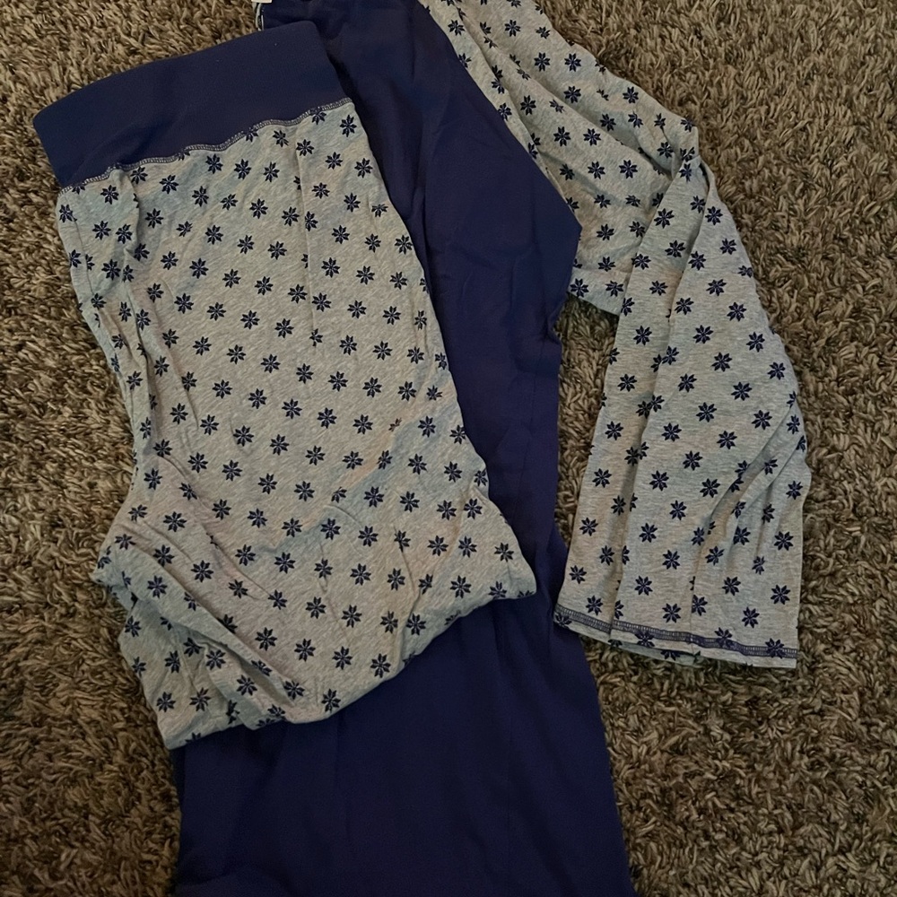 Blue and Gray Snowflake Pajama Set
